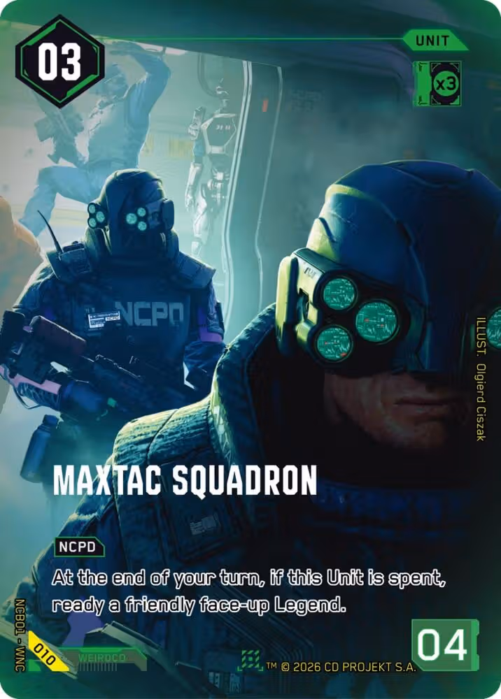MaxTac Squadron 010 Cyberpunk TCG card