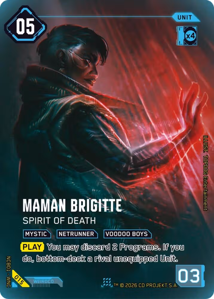 Maman Brigitte - Spirit of Death 015 Cyberpunk TCG card