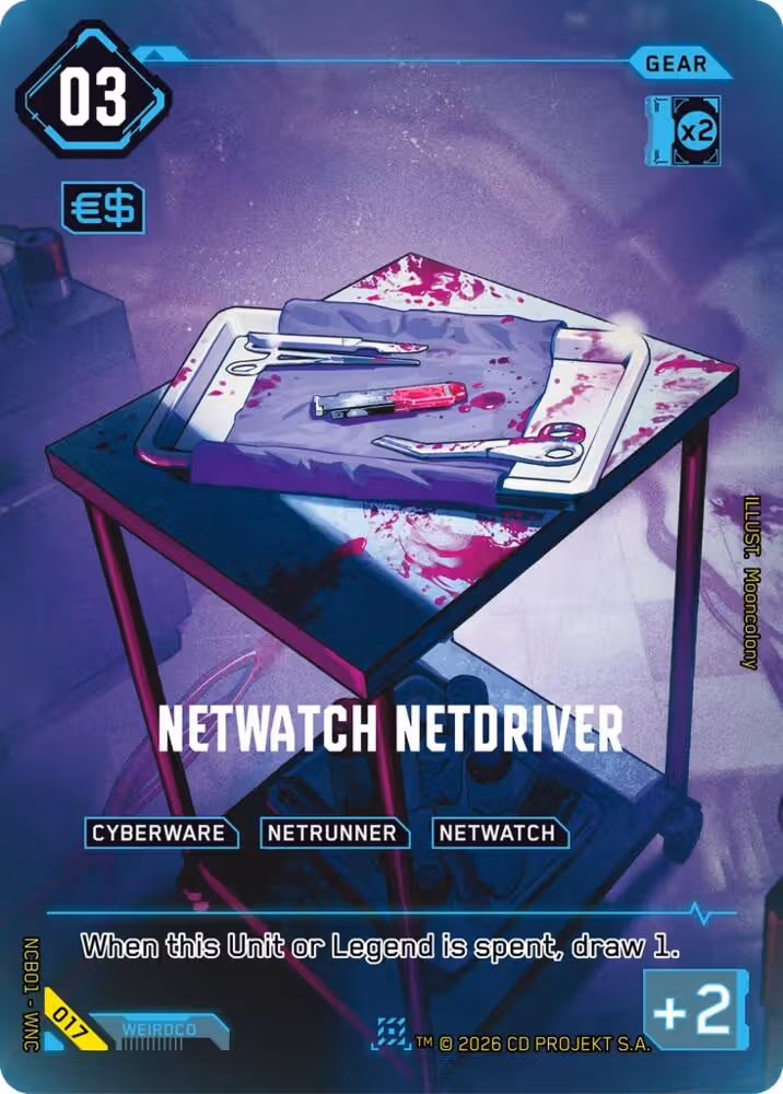 NetWatch Netdriver 017 Cyberpunk TCG card