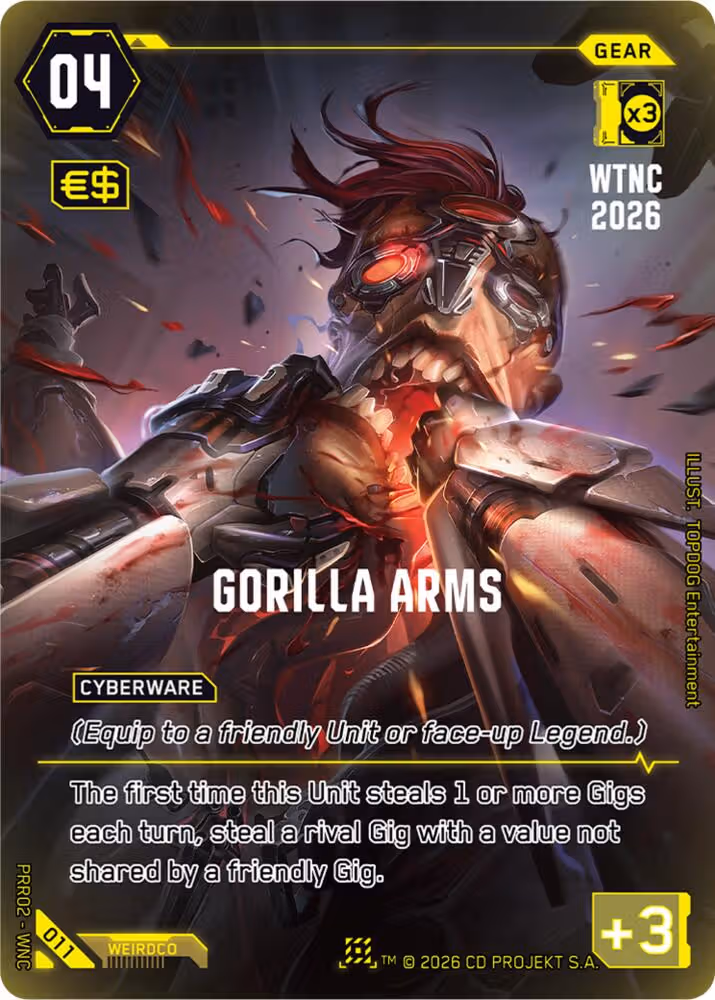 Gorilla Arms 011 Cyberpunk TCG card
